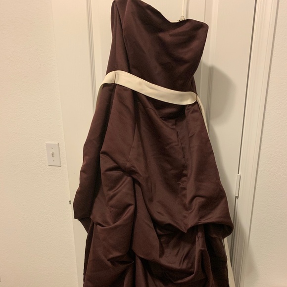 Brown and Tan Bridemaid Dress - Picture 1 of 1